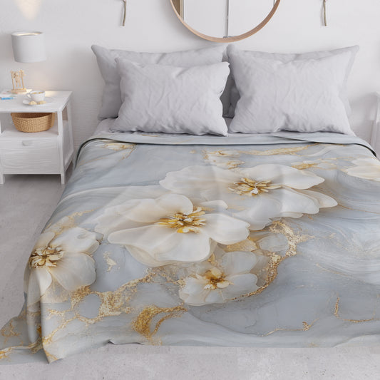 Copriletto Estivo, Coperta Leggera, Lenzuola Copriletto Floreale 06-1