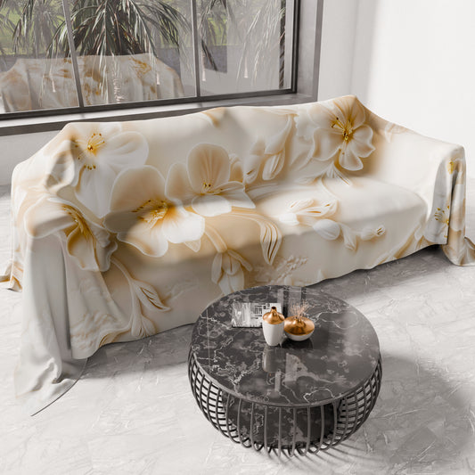 Telo Arredo Copridivano, Copriletto, Copritavolo e Copritutto in Microfibra | Fantasia Floreale 06-10