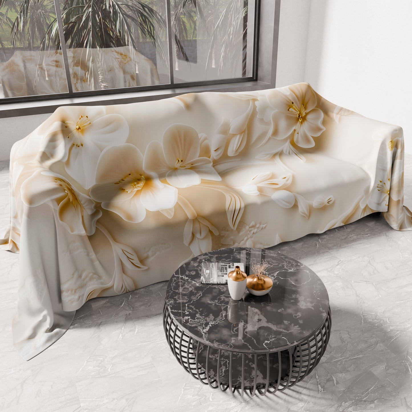 Copriletto Estivo, Coperta Leggera, Lenzuola Copriletto Floreale 06-10