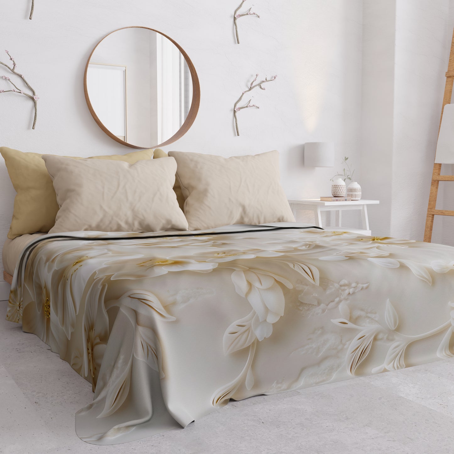 Copriletto Estivo, Coperta Leggera, Lenzuola Copriletto Floreale 06-10