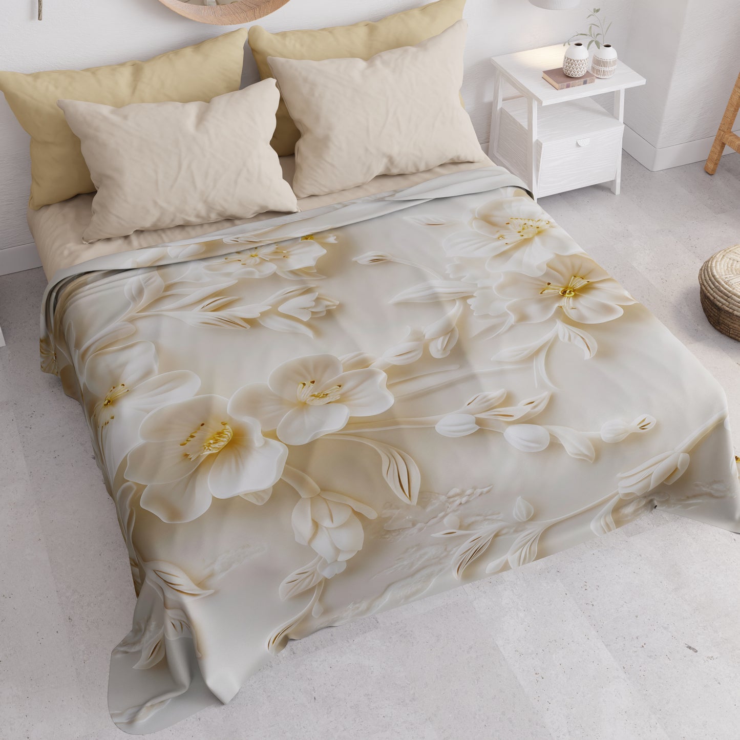 Copriletto Estivo, Coperta Leggera, Lenzuola Copriletto Floreale 06-10