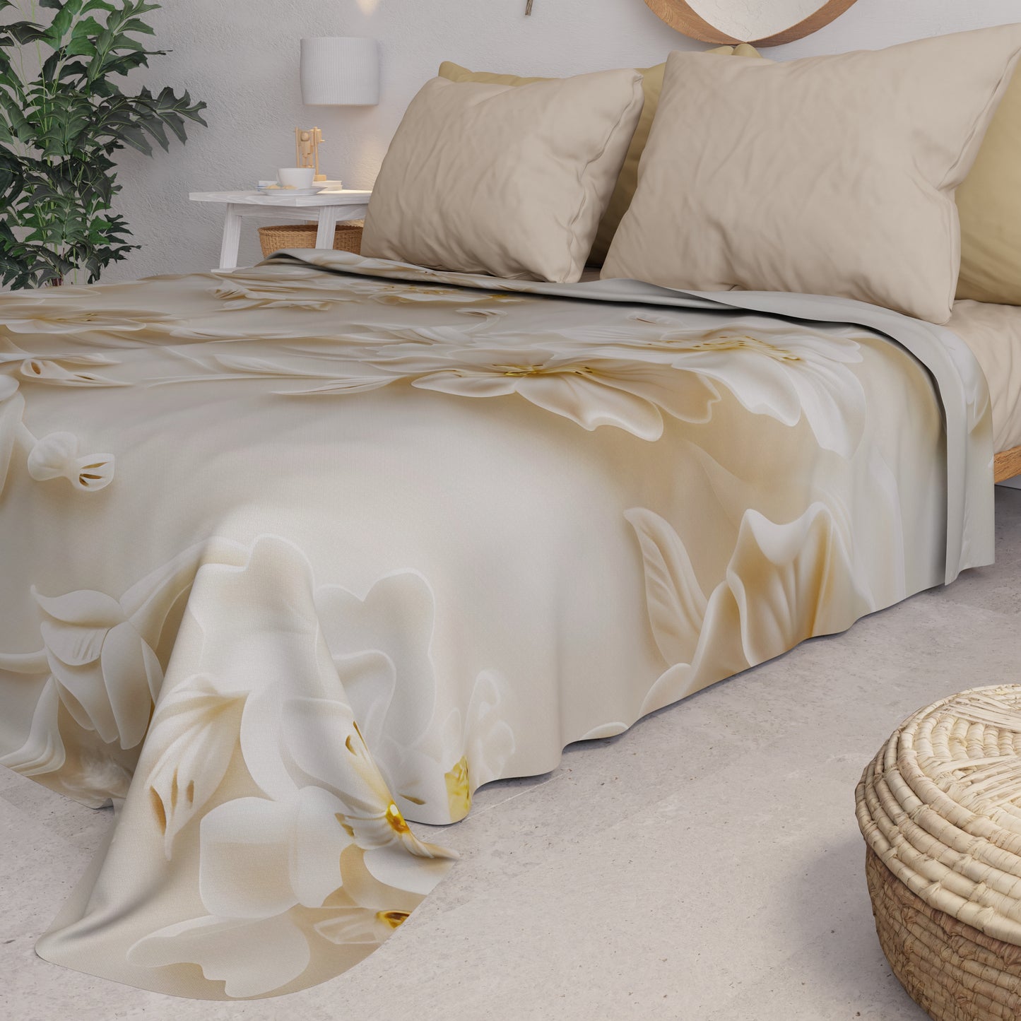 Copriletto Estivo, Coperta Leggera, Lenzuola Copriletto Floreale 06-10