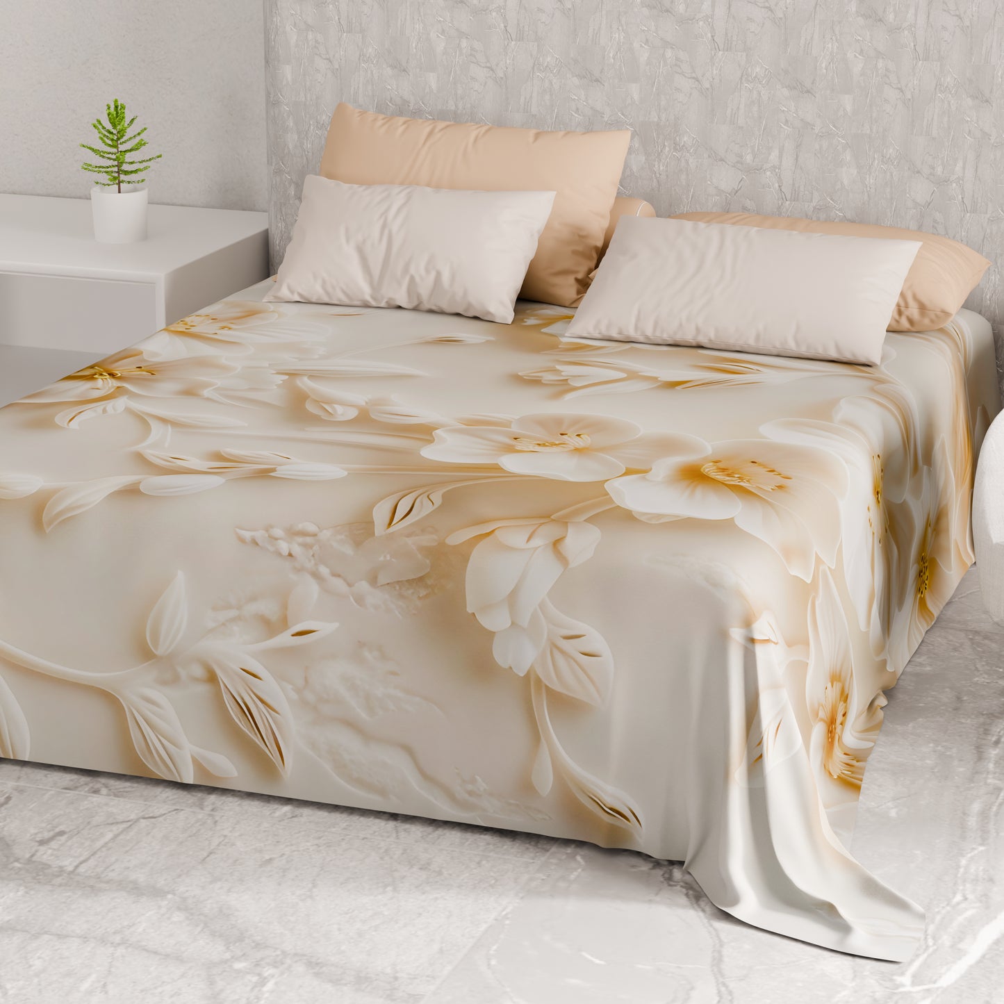 Telo Arredo Copridivano, Copriletto, Copritavolo e Copritutto in Microfibra | Fantasia Floreale 06-10