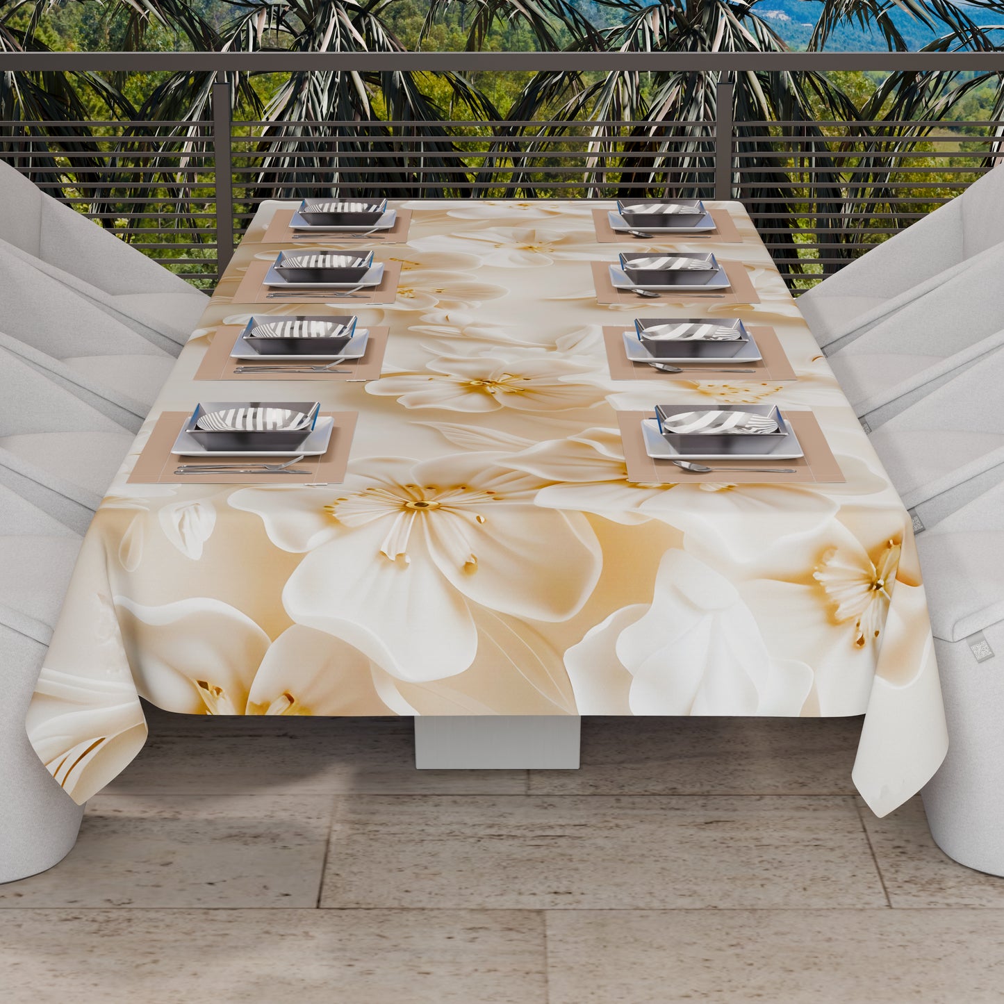 Telo Arredo Copridivano, Copriletto, Copritavolo e Copritutto in Microfibra | Fantasia Floreale 06-10