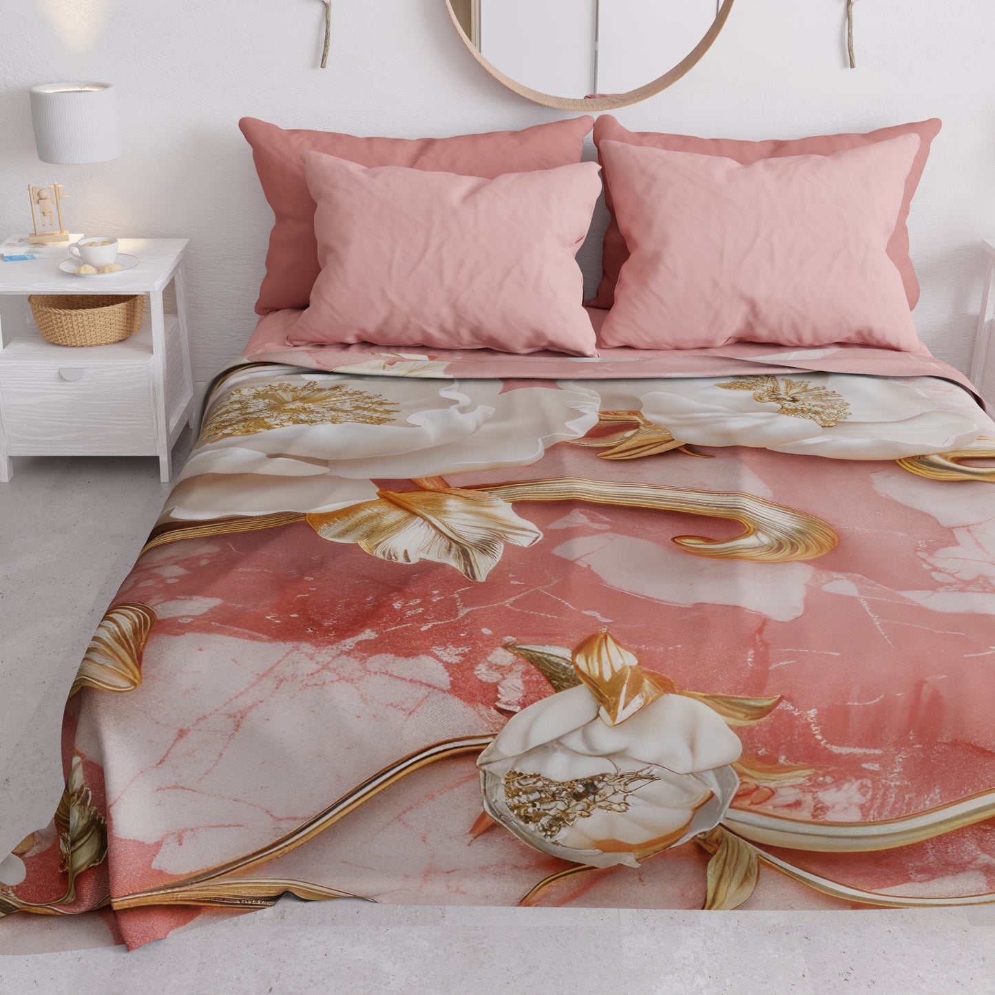 Copriletto Estivo, Coperta Leggera, Lenzuola Copriletto Floreale 06-11