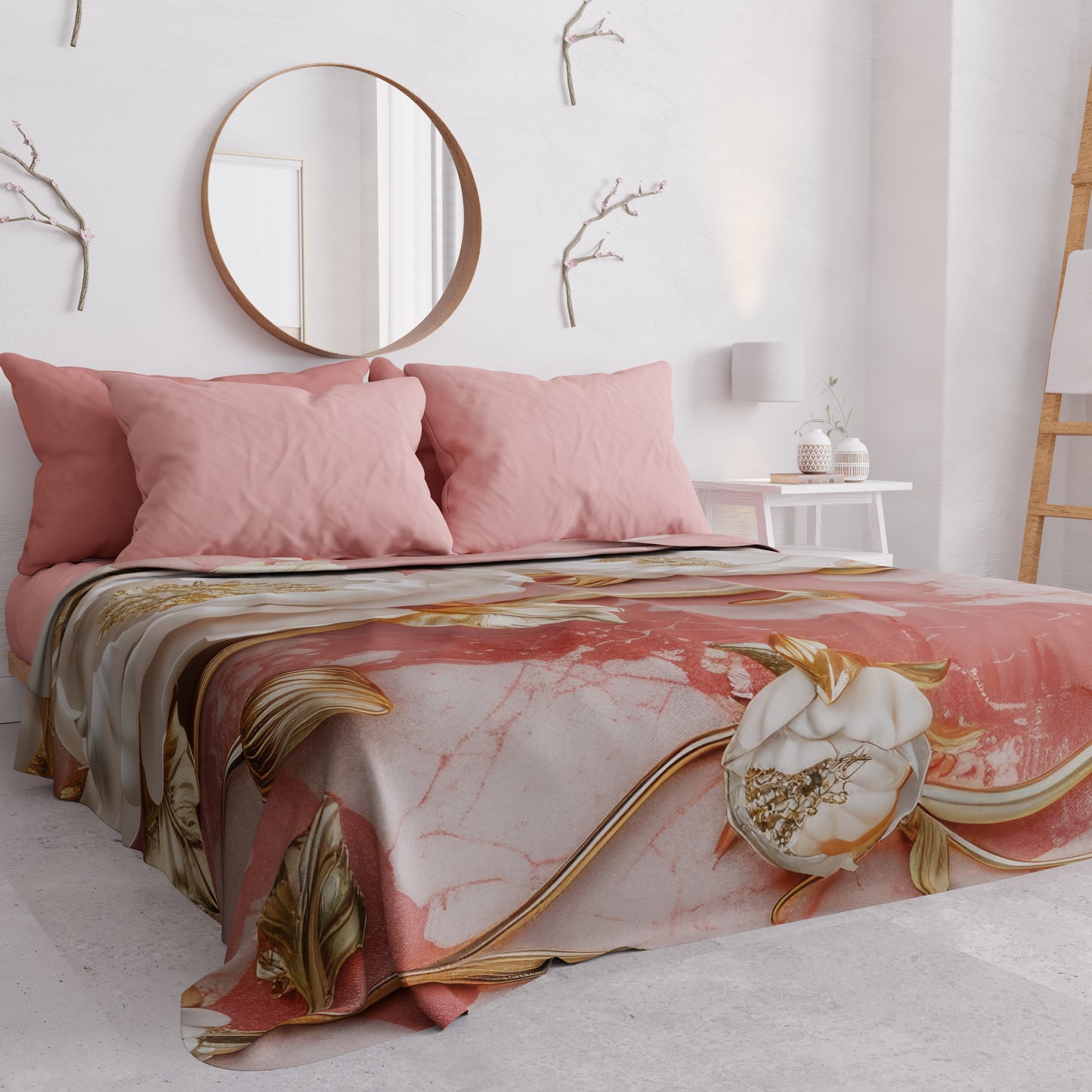 Copriletto Estivo, Coperta Leggera, Lenzuola Copriletto Floreale 06-11