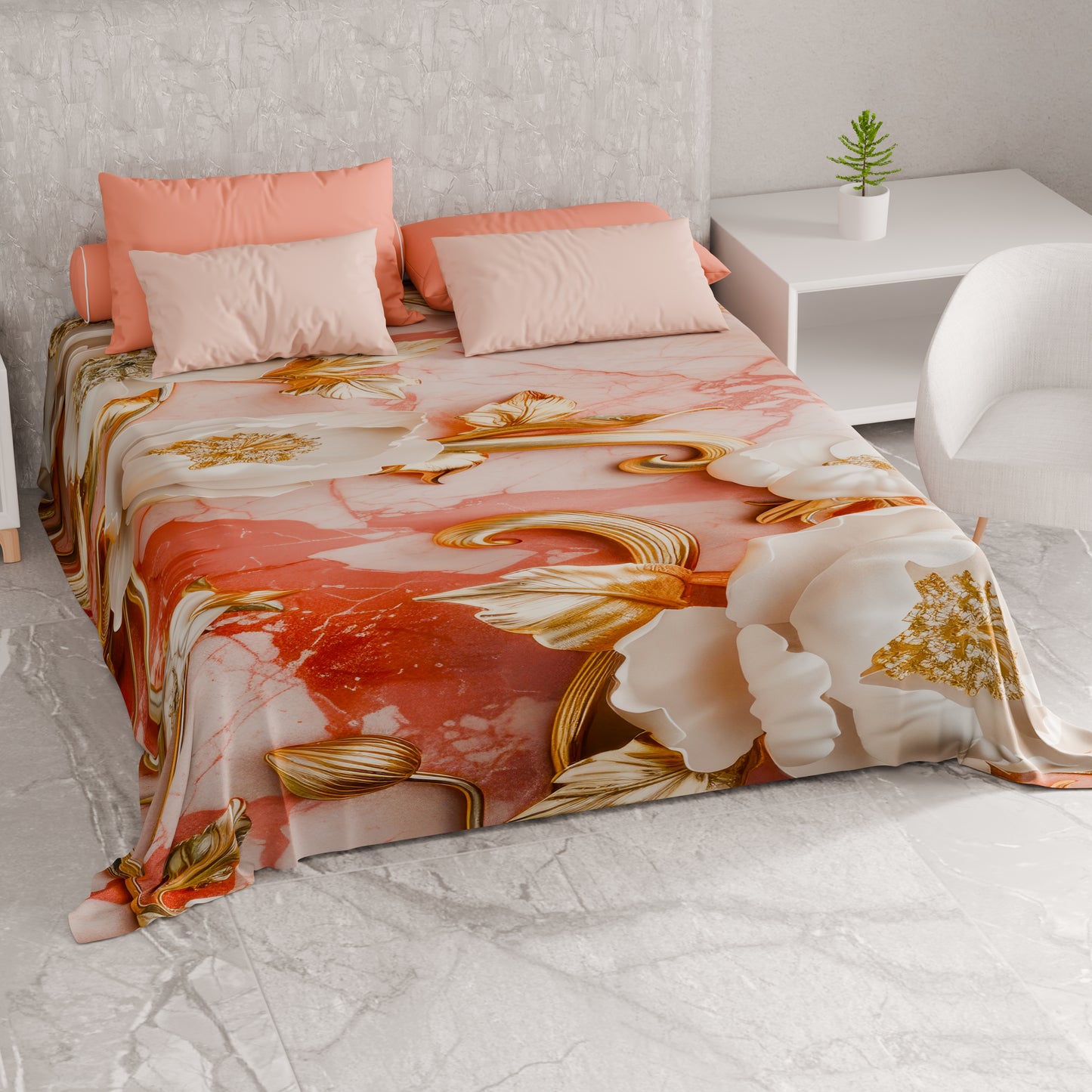 Telo Arredo Copridivano, Copriletto, Copritavolo e Copritutto in Microfibra | Fantasia Floreale 06-11