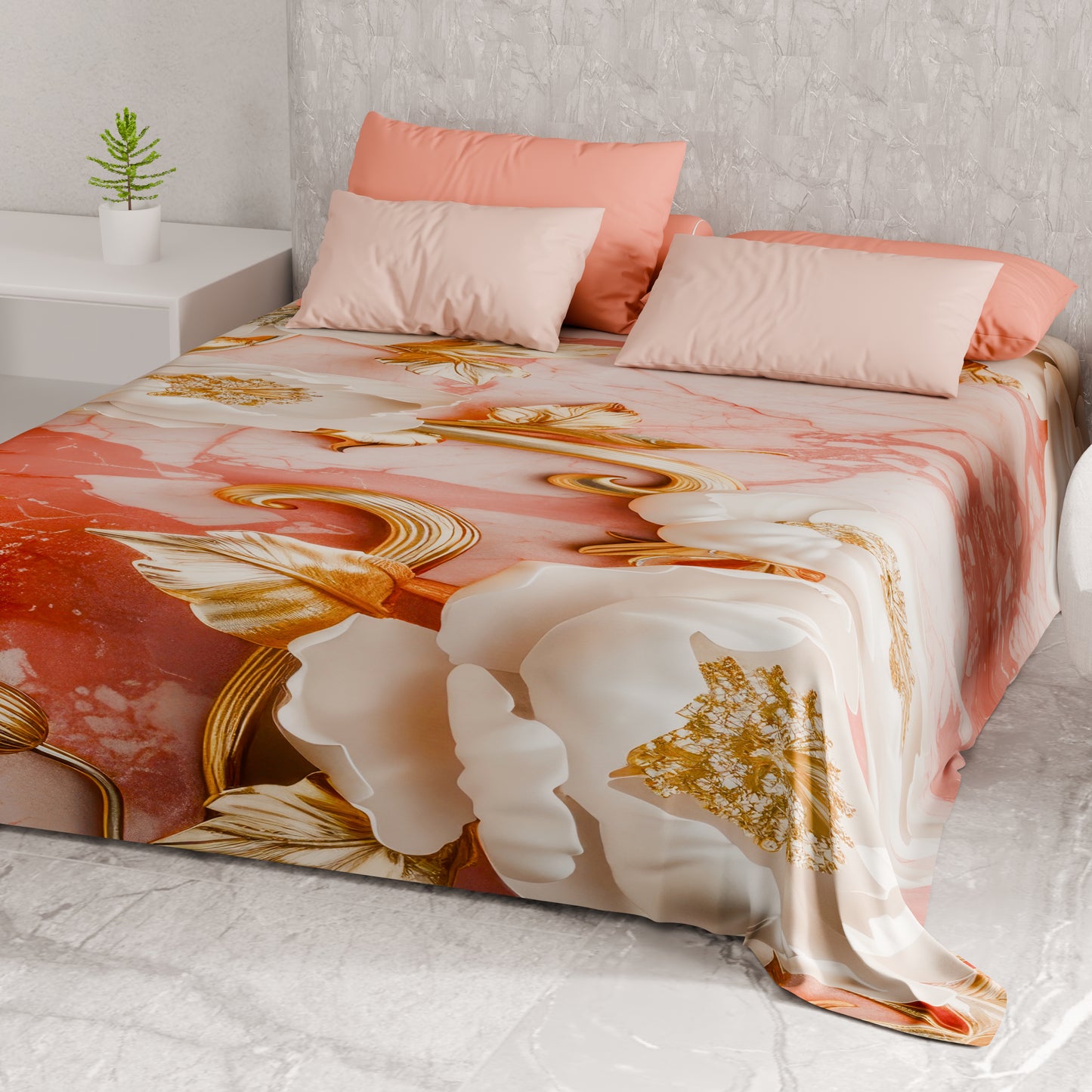 Telo Arredo Copridivano, Copriletto, Copritavolo e Copritutto in Microfibra | Fantasia Floreale 06-11