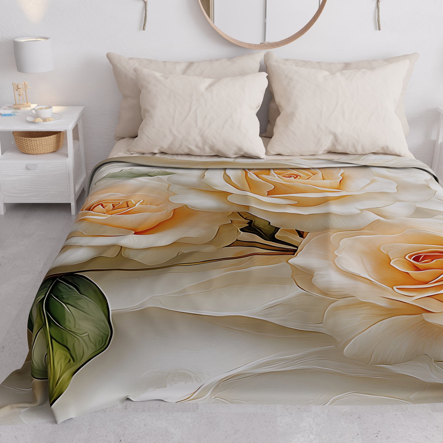 Copriletto Estivo, Coperta Leggera, Lenzuola Copriletto Floreale 06-12