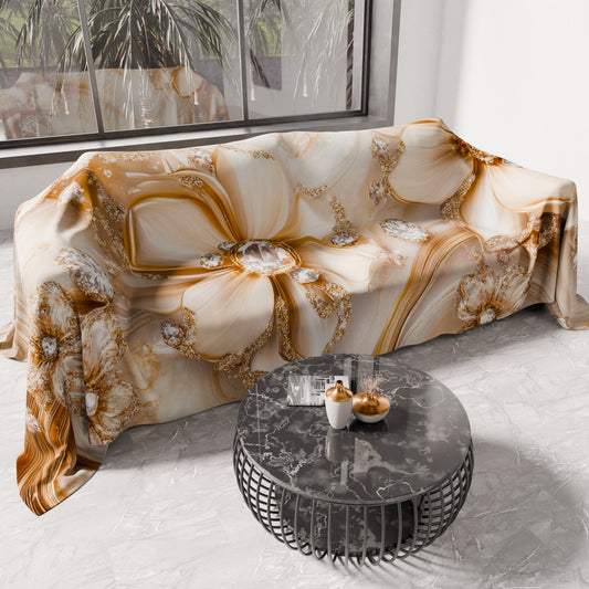 Telo Arredo Copridivano, Copriletto, Copritavolo e Copritutto in Microfibra | Fantasia Floreale 06-13