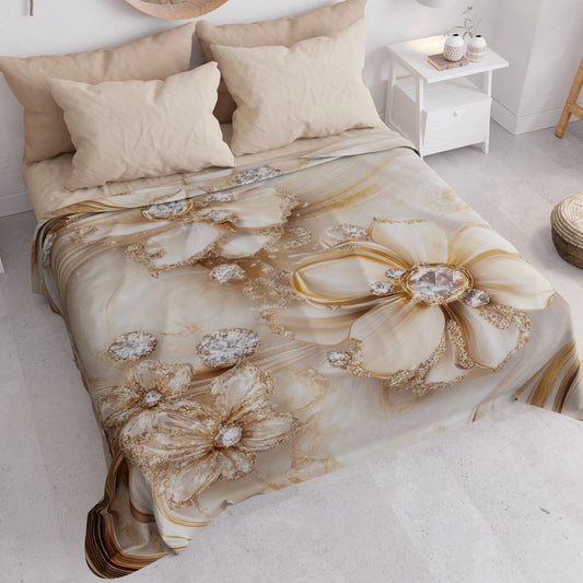 Copriletto Estivo, Coperta Leggera, Lenzuola Copriletto Floreale 06-13