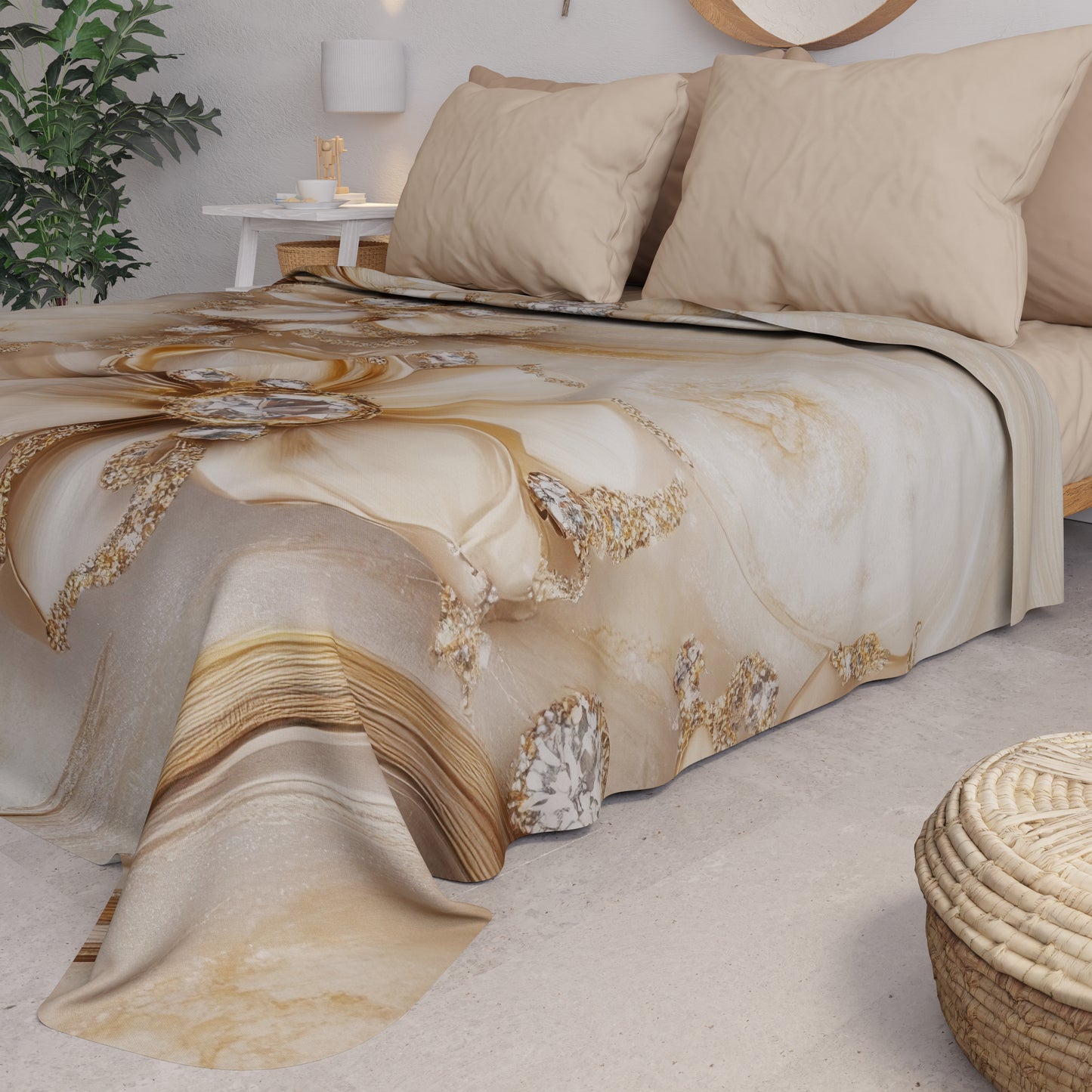 Copriletto Estivo, Coperta Leggera, Lenzuola Copriletto Floreale 06-13