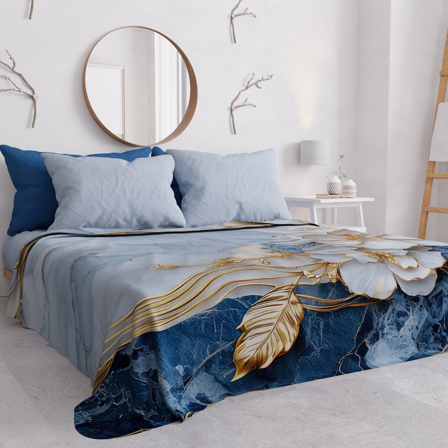 Copriletto Estivo, Coperta Leggera, Lenzuola Copriletto Floreale 06-15