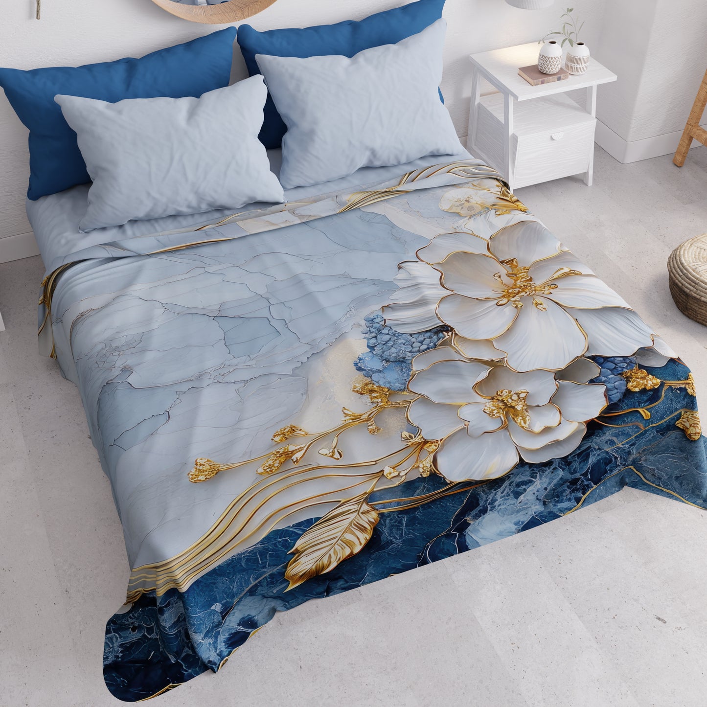 Copriletto Estivo, Coperta Leggera, Lenzuola Copriletto Floreale 06-15