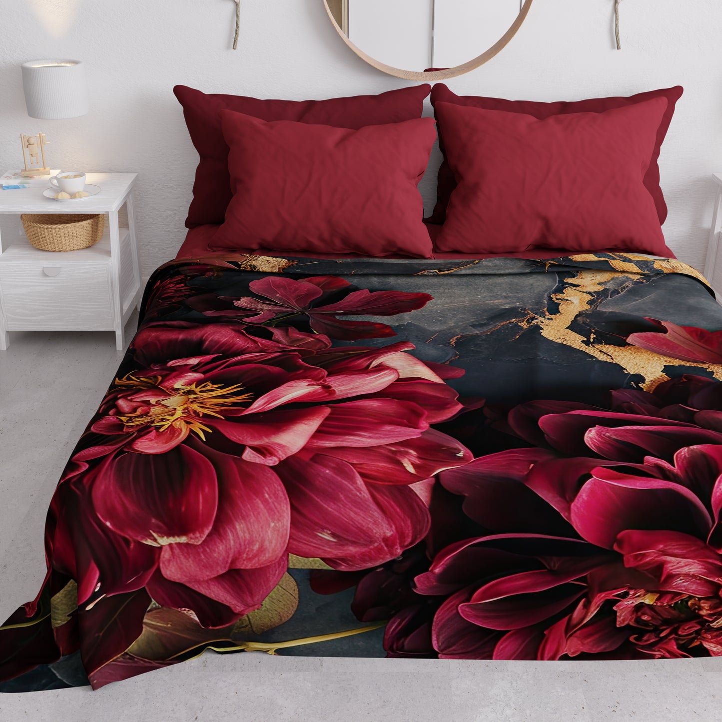 Copriletto Estivo, Coperta Leggera, Lenzuola Copriletto Floreale 06-16