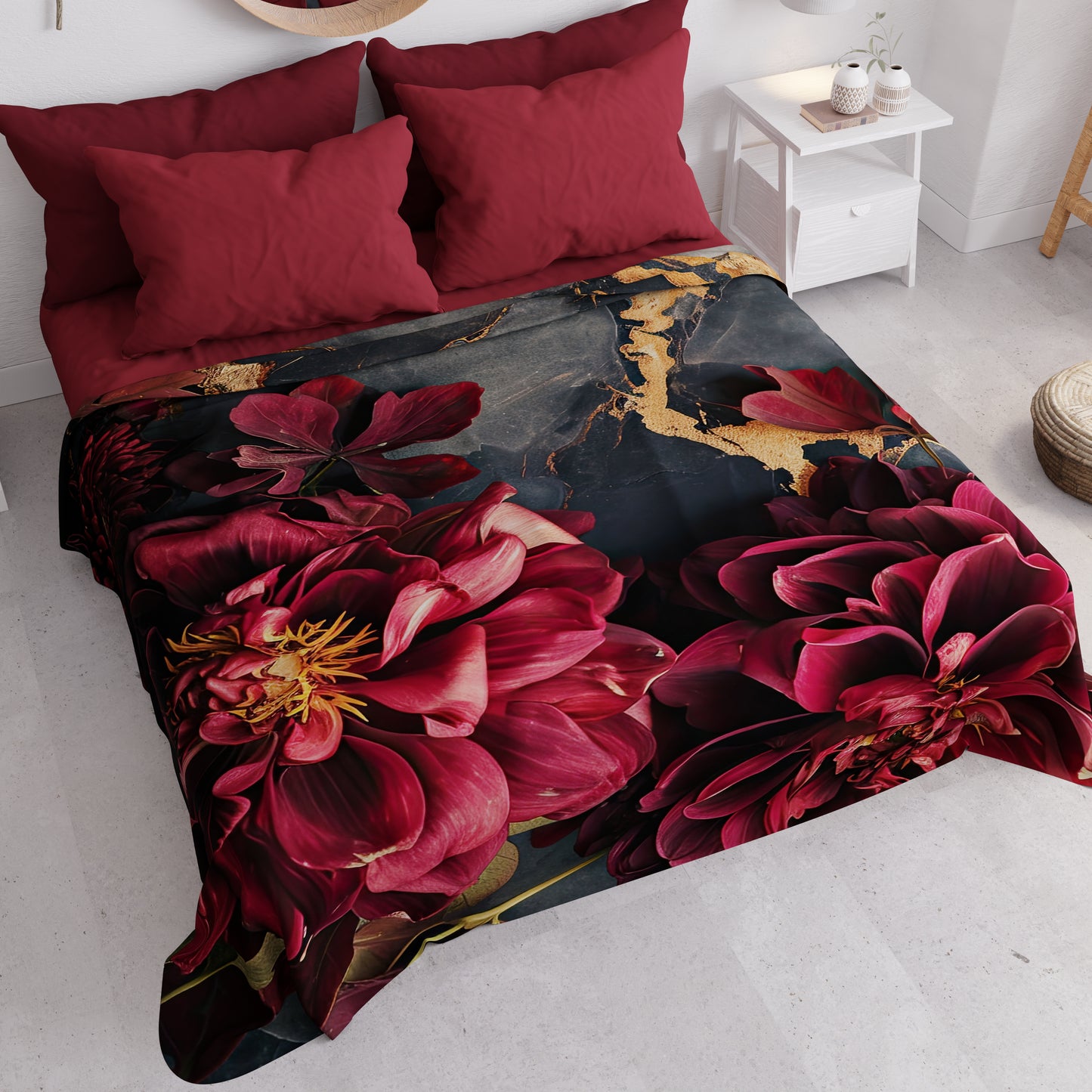 Copriletto Estivo, Coperta Leggera, Lenzuola Copriletto Floreale 06-16