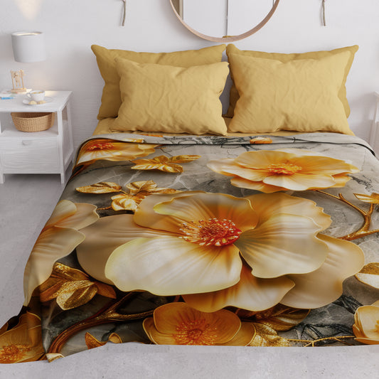 Copriletto Estivo, Coperta Leggera, Lenzuola Copriletto Floreale 06-17