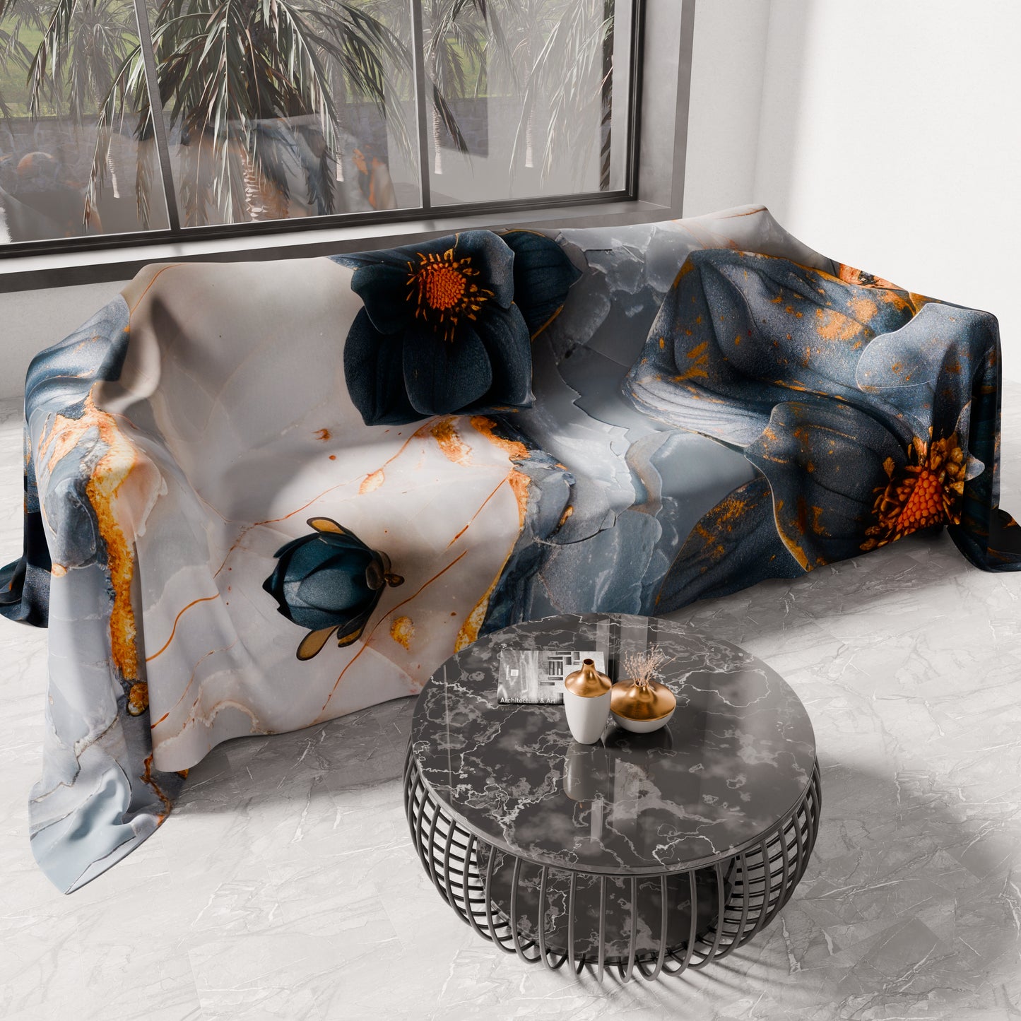 Copriletto Estivo, Coperta Leggera, Lenzuola Copriletto Floreale 06-18