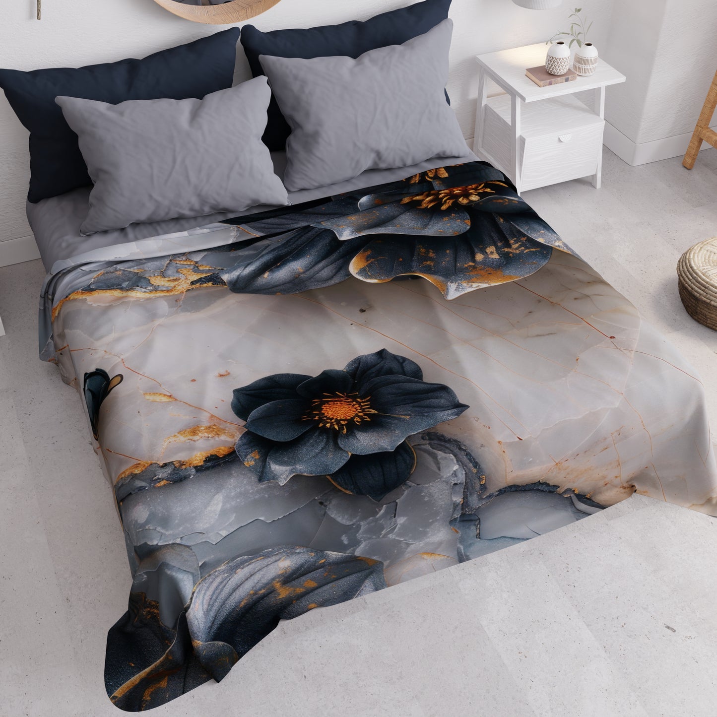 Copriletto Estivo, Coperta Leggera, Lenzuola Copriletto Floreale 06-18