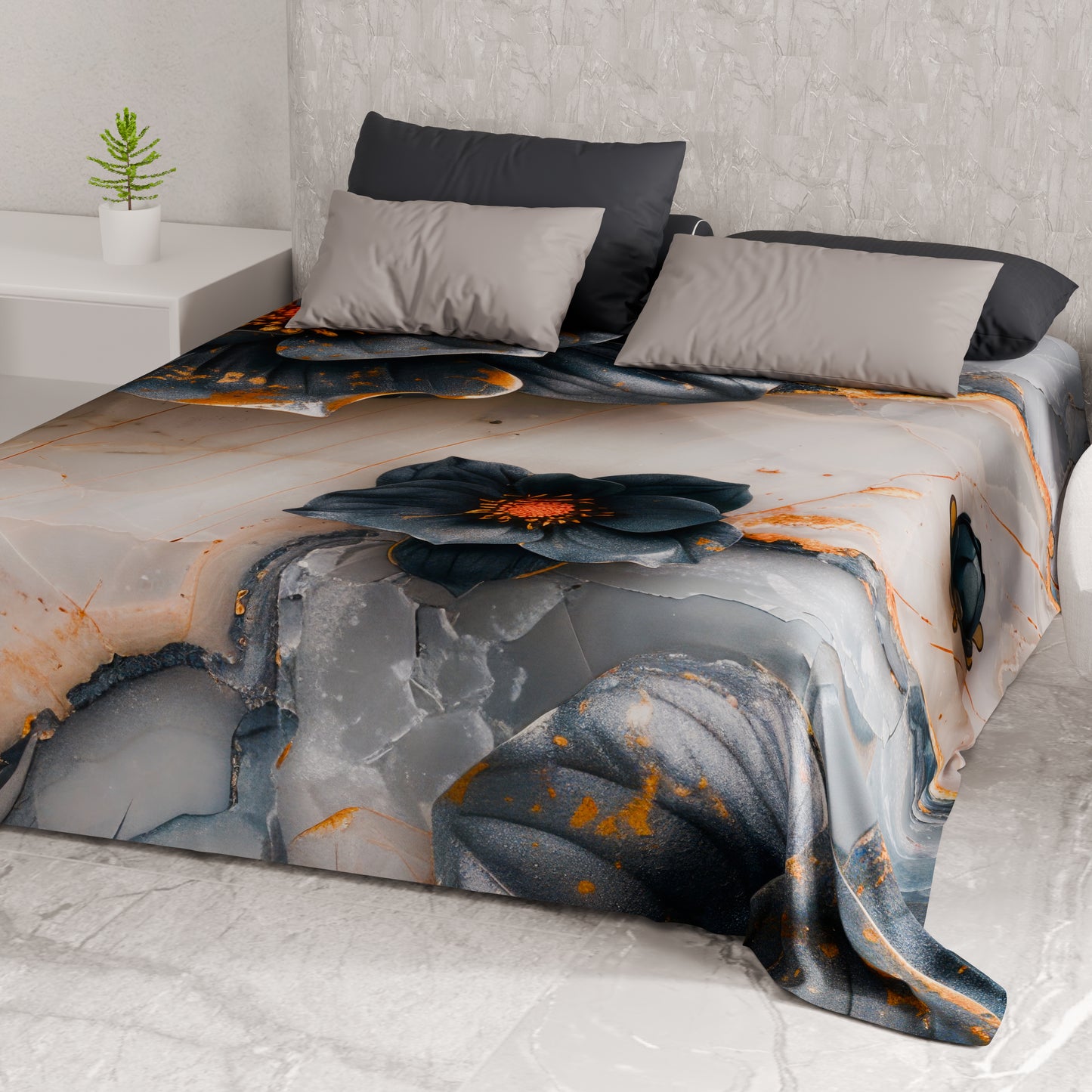 Telo Arredo Copridivano, Copriletto, Copritavolo e Copritutto in Microfibra | Fantasia Floreale 06-18