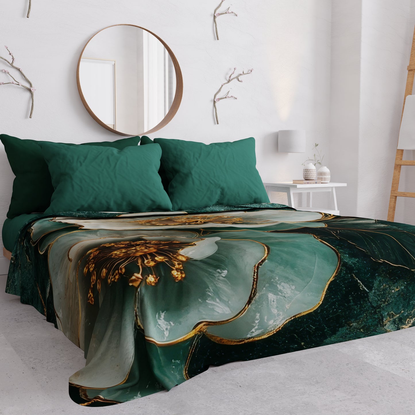 Copriletto Estivo, Coperta Leggera, Lenzuola Copriletto Floreale 06-19