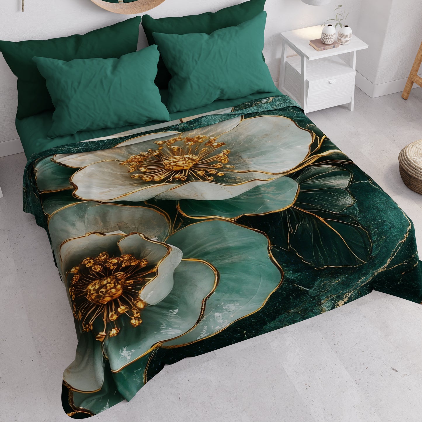 Copriletto Estivo, Coperta Leggera, Lenzuola Copriletto Floreale 06-19