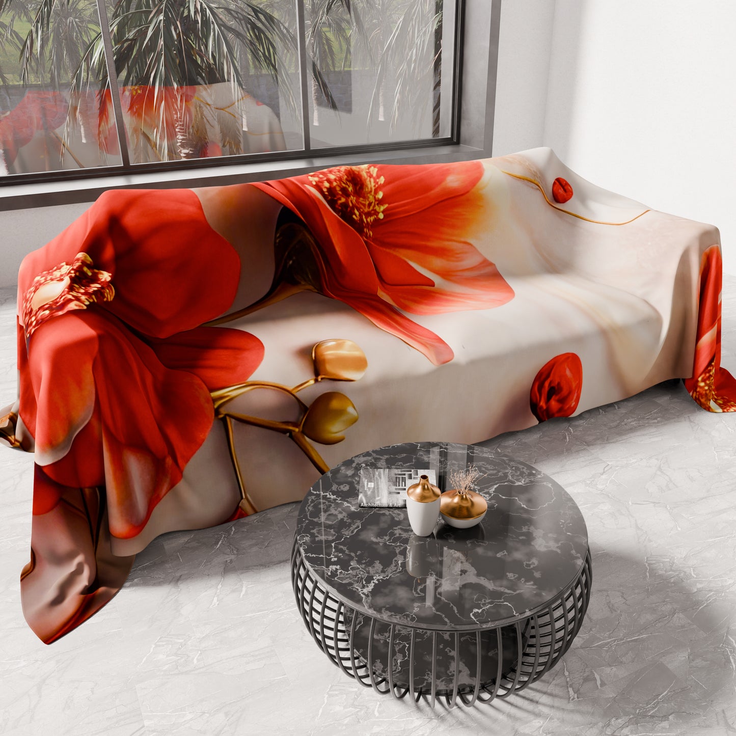 Copriletto Estivo, Coperta Leggera, Lenzuola Copriletto Floreale 06-2