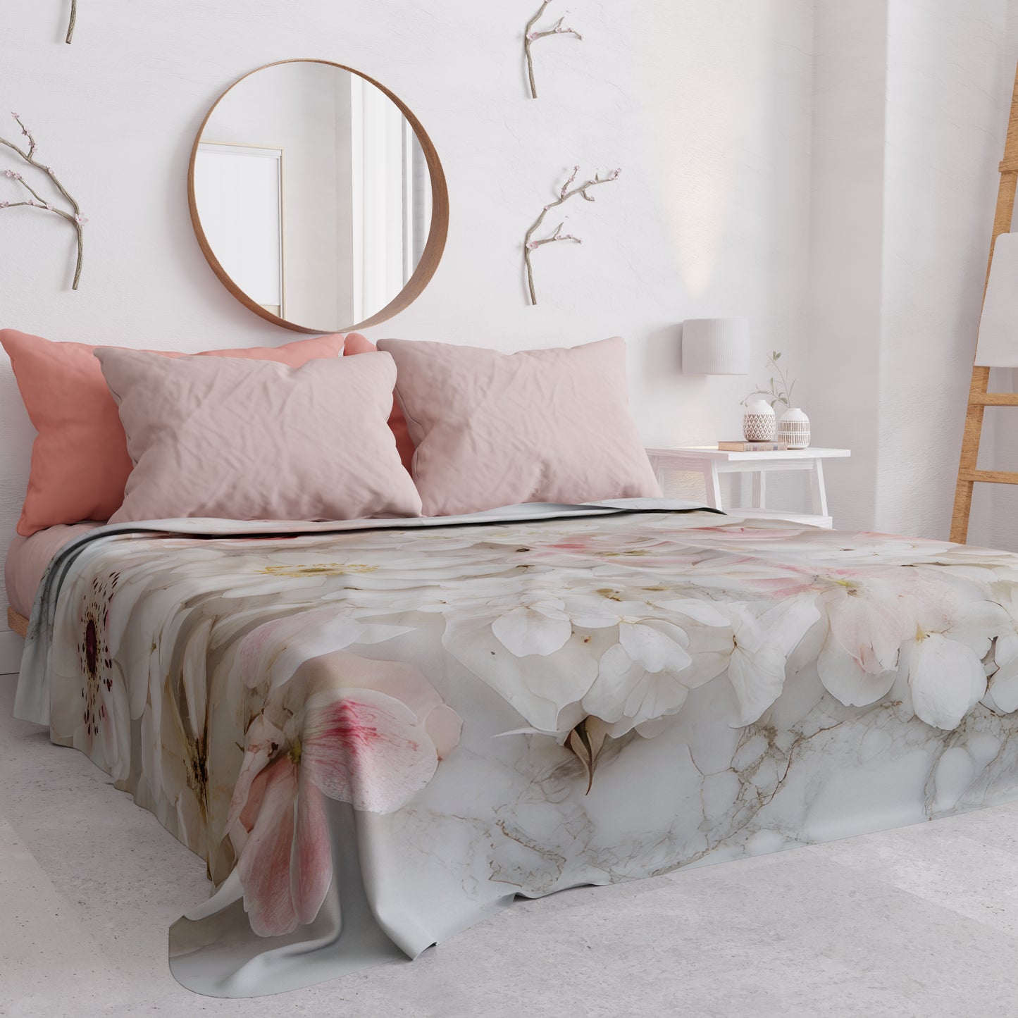 Copriletto Estivo, Coperta Leggera, Lenzuola Copriletto Floreale 06-21