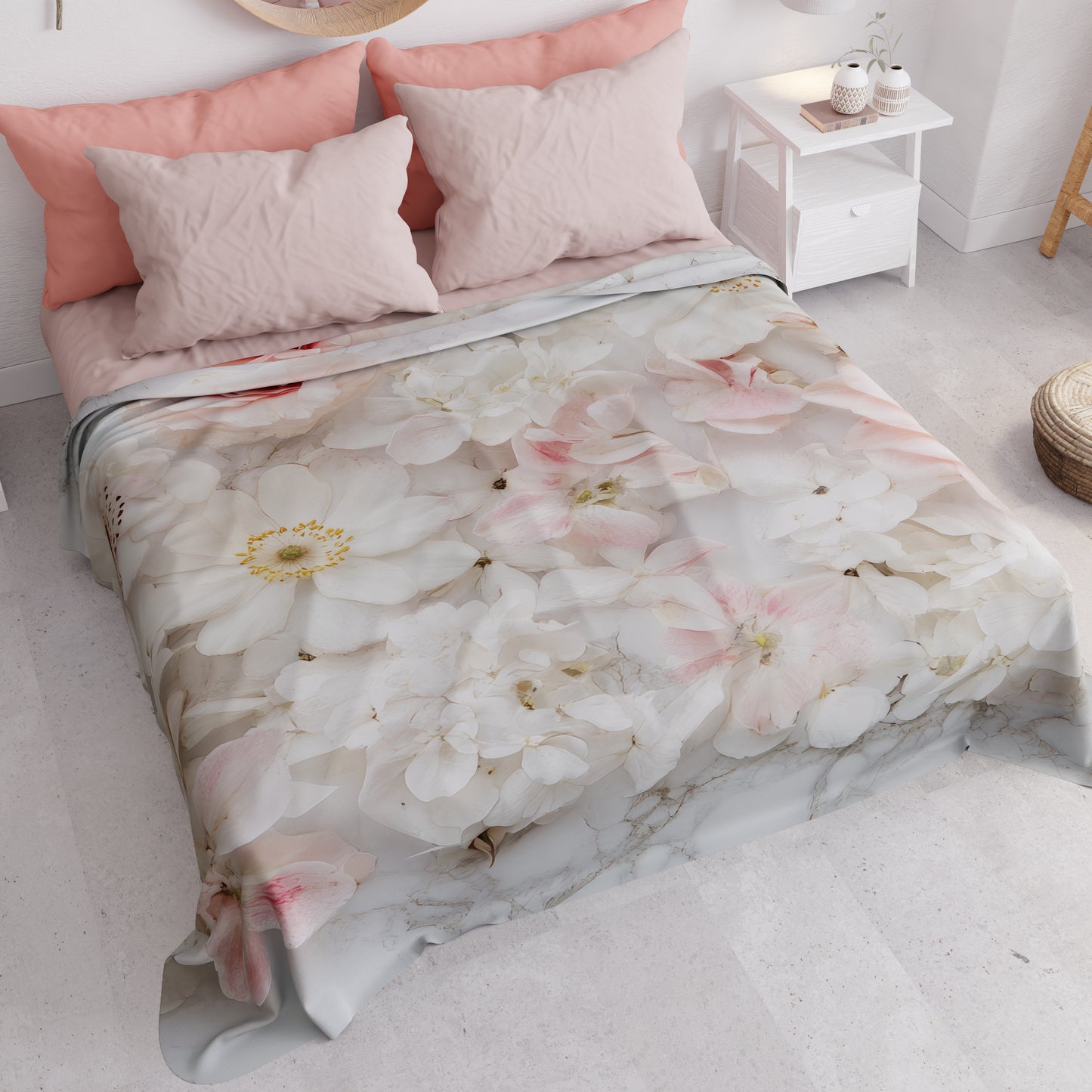 Copriletto Estivo, Coperta Leggera, Lenzuola Copriletto Floreale 06-21