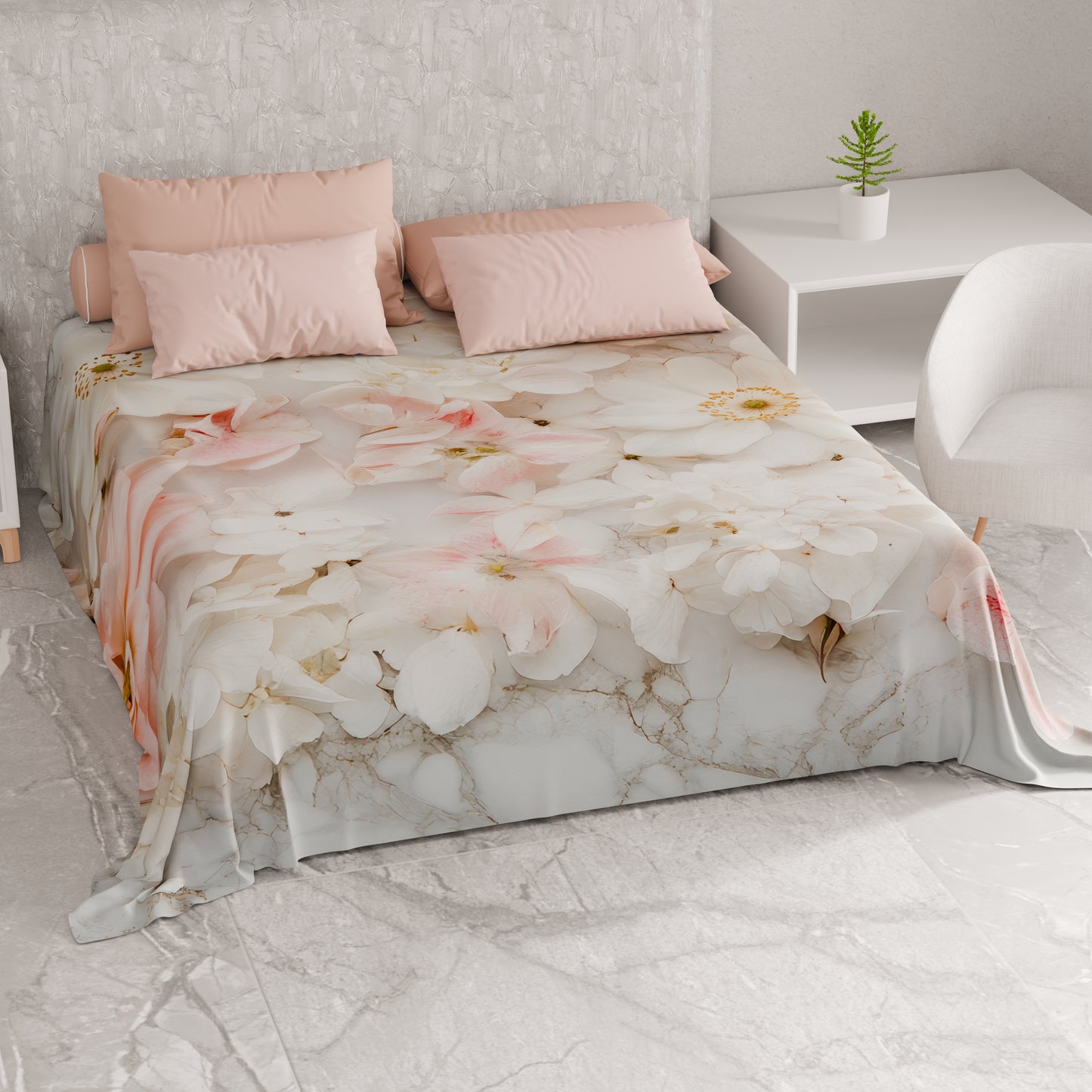 Telo Arredo Copridivano, Copriletto, Copritavolo e Copritutto in Microfibra | Fantasia Floreale 06-21