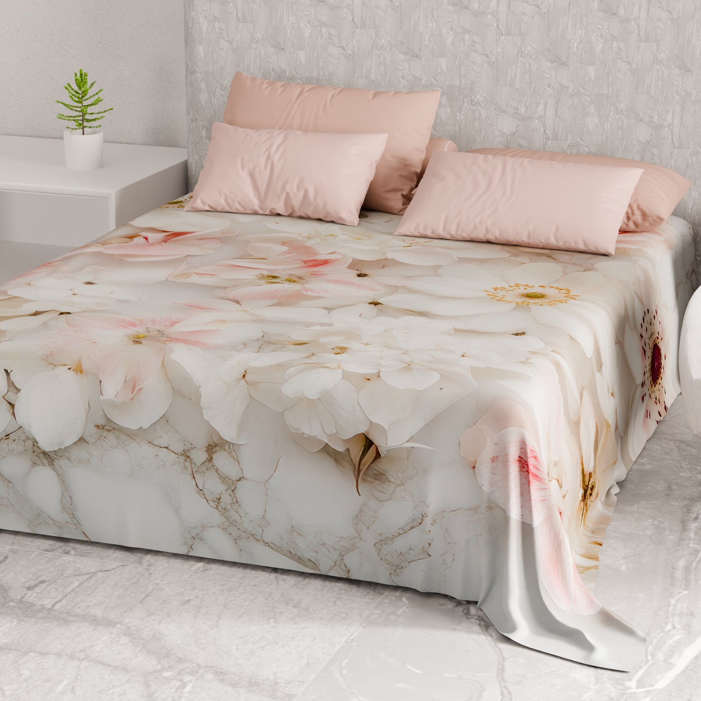 Telo Arredo Copridivano, Copriletto, Copritavolo e Copritutto in Microfibra | Fantasia Floreale 06-21