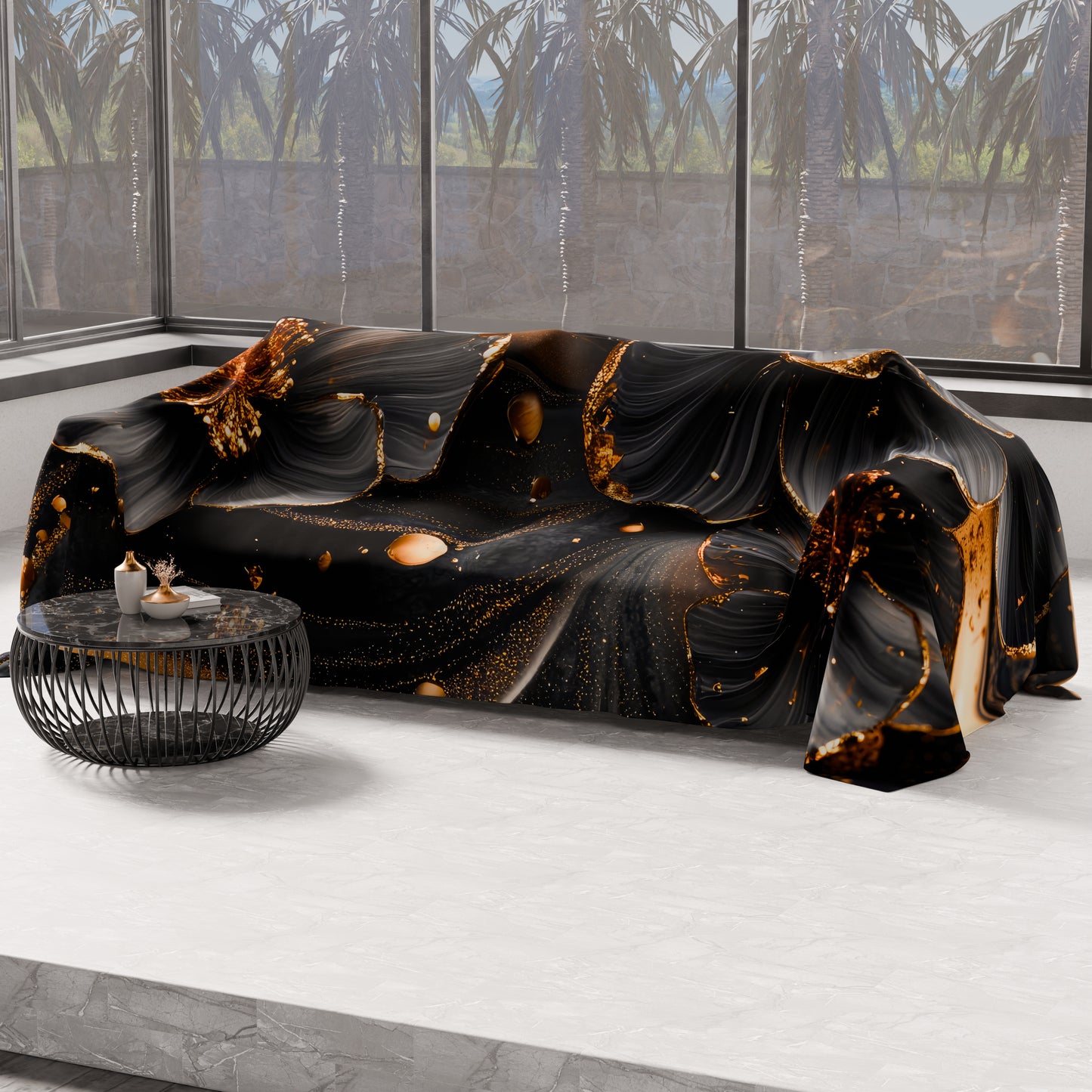 Telo Arredo Copridivano, Copriletto, Copritavolo e Copritutto in Microfibra | Fantasia Floreale 06-22