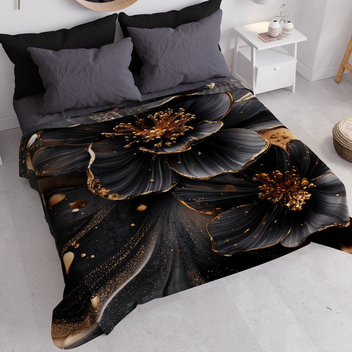 Copriletto Estivo, Coperta Leggera, Lenzuola Copriletto Floreale 06-22