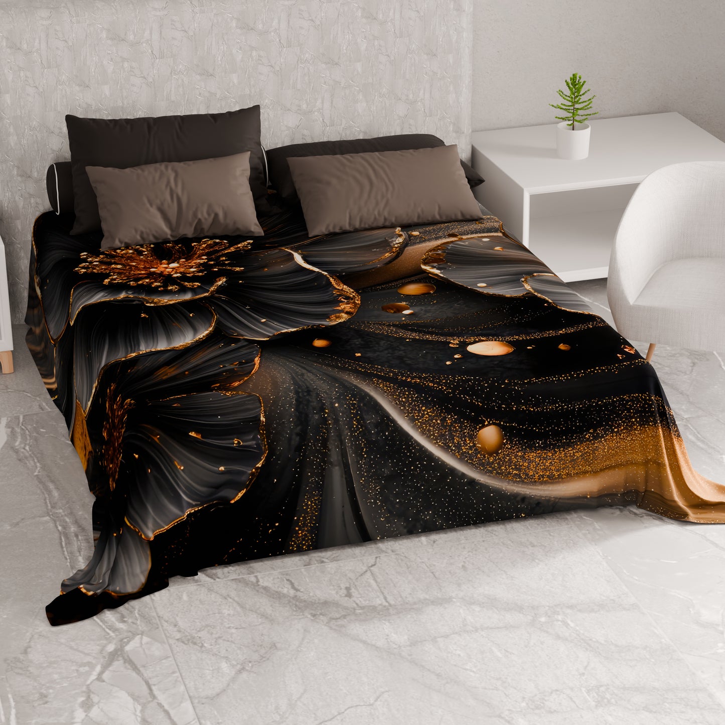 Telo Arredo Copridivano, Copriletto, Copritavolo e Copritutto in Microfibra | Fantasia Floreale 06-22