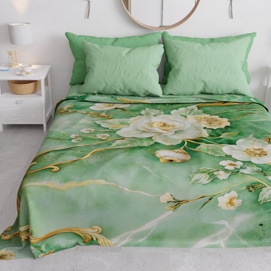 Copriletto Estivo, Coperta Leggera, Lenzuola Copriletto Floreale 06-3