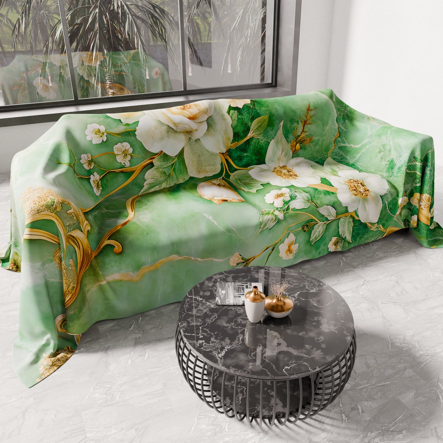 Copriletto Estivo, Coperta Leggera, Lenzuola Copriletto Floreale 06-3