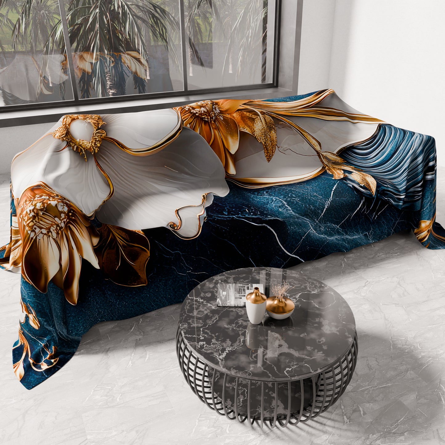 Copriletto Estivo, Coperta Leggera, Lenzuola Copriletto Floreale 06-5