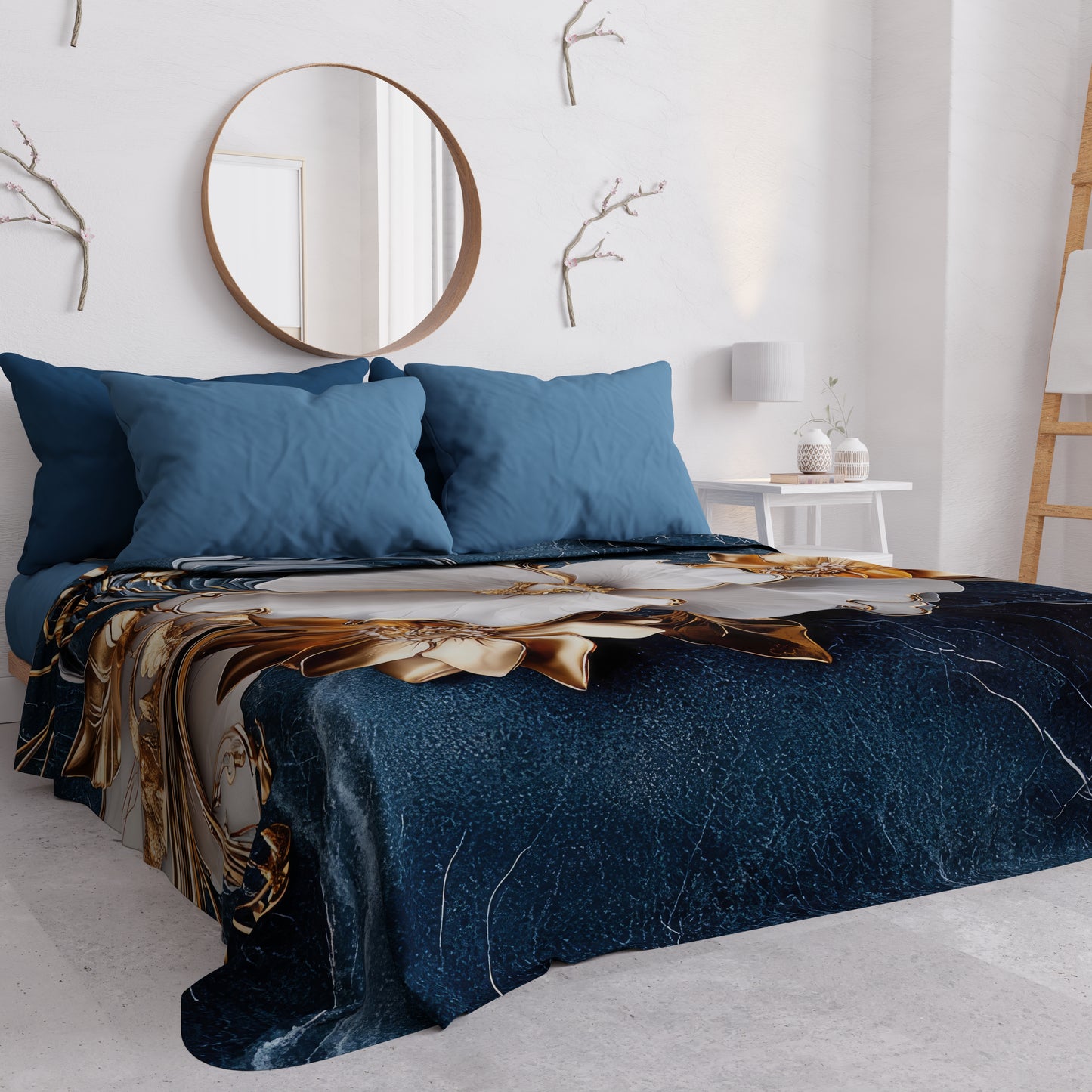 Copriletto Estivo, Coperta Leggera, Lenzuola Copriletto Floreale 06-5