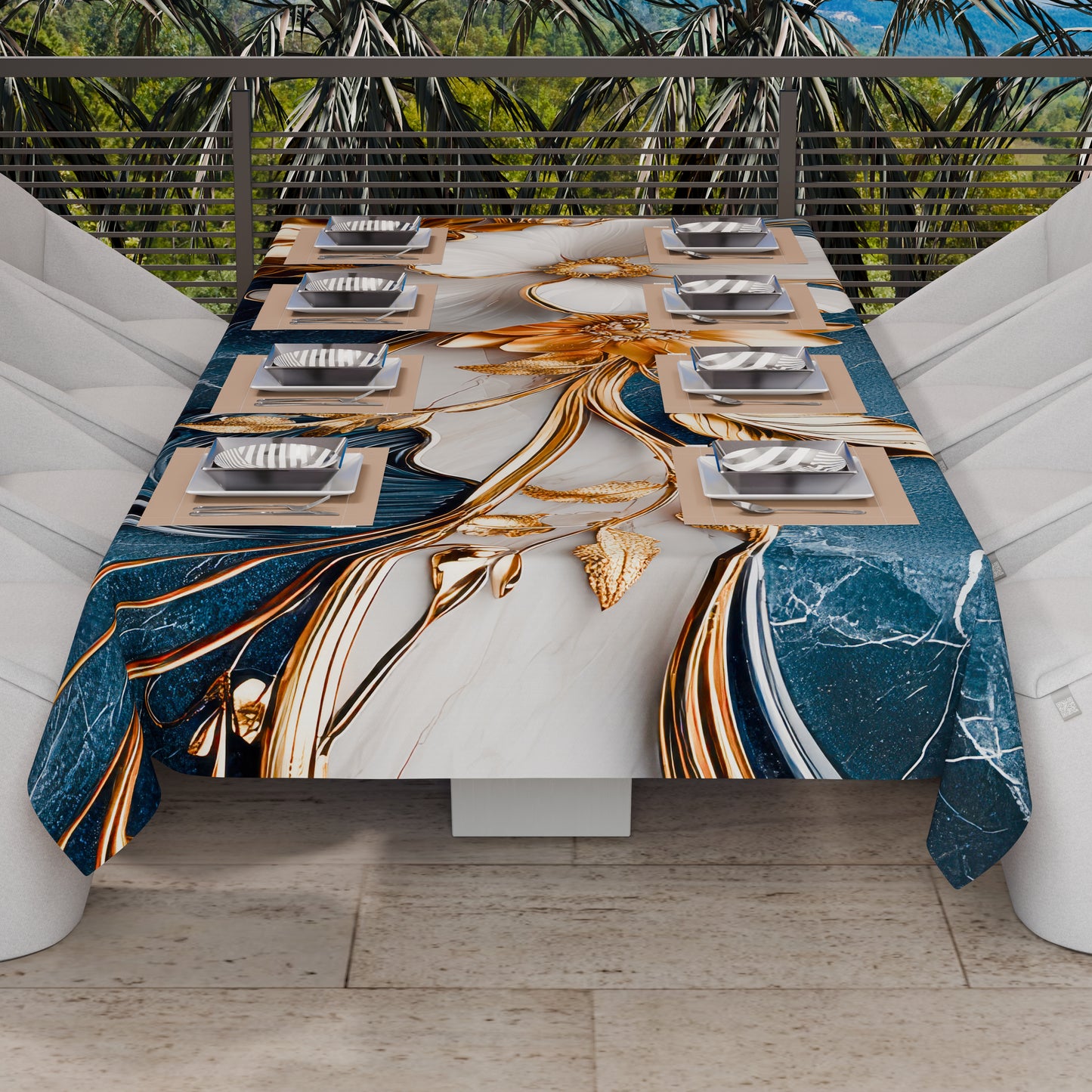 Telo Arredo Copridivano, Copriletto, Copritavolo e Copritutto in Microfibra | Fantasia Floreale 06-5