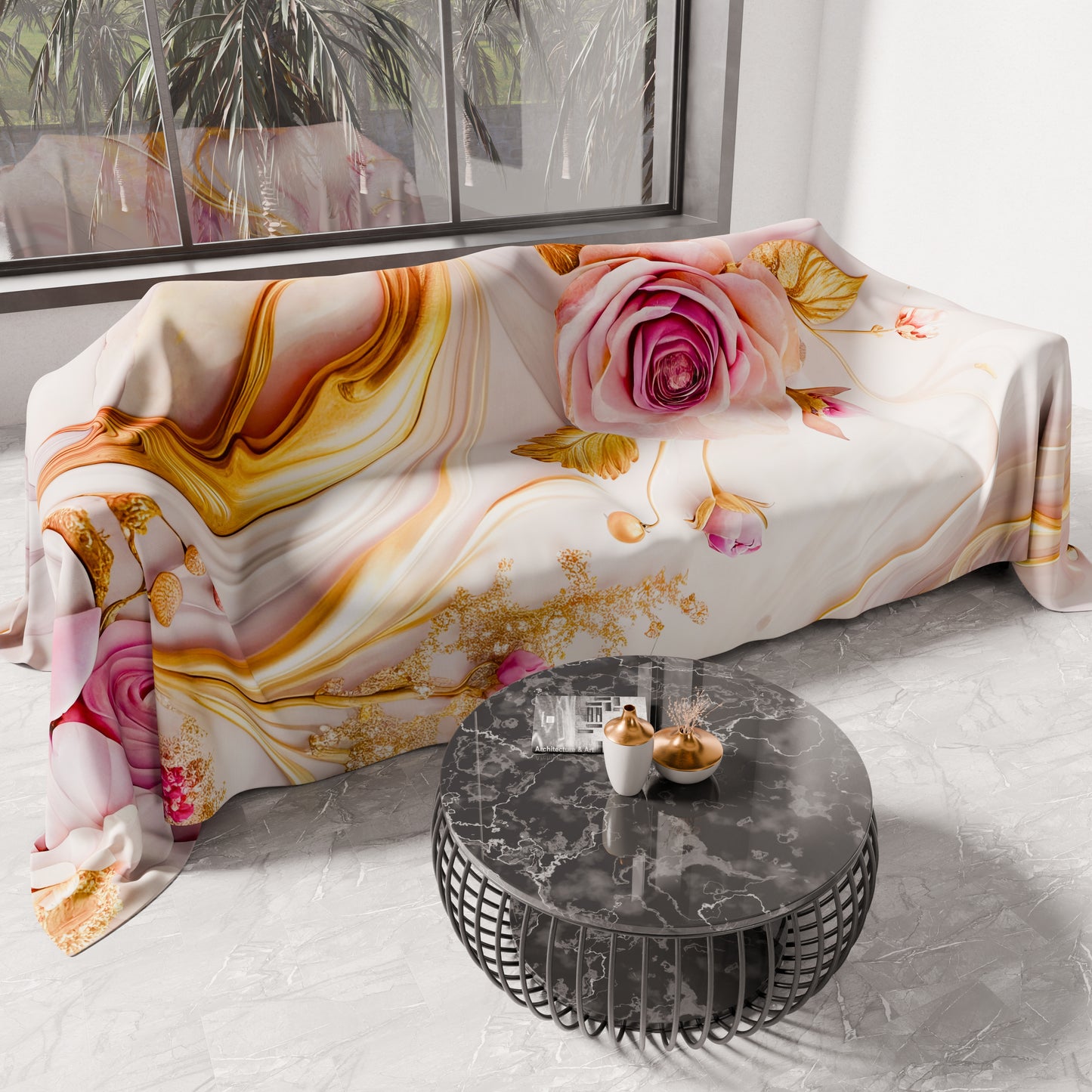 Copriletto Estivo, Coperta Leggera, Lenzuola Copriletto Floreale 06-6