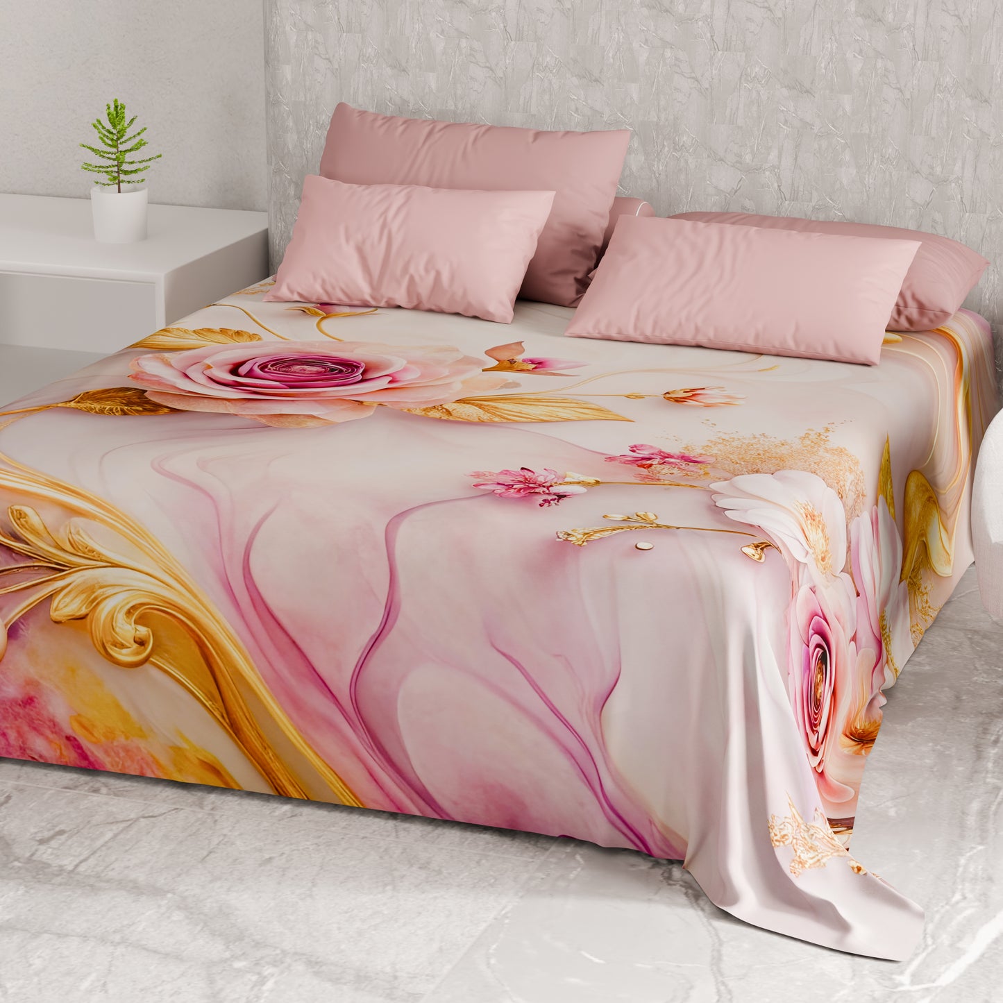 Telo Arredo Copridivano, Copriletto, Copritavolo e Copritutto in Microfibra | Fantasia Floreale 06-6