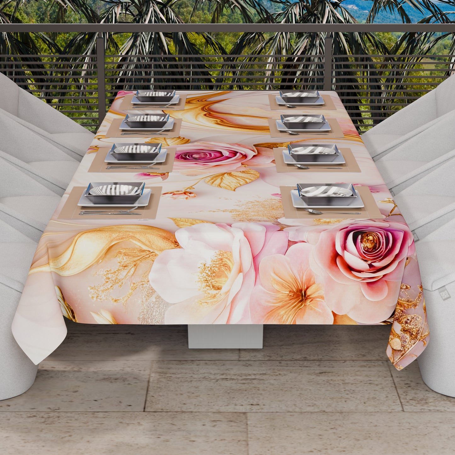 Telo Arredo Copridivano, Copriletto, Copritavolo e Copritutto in Microfibra | Fantasia Floreale 06-6