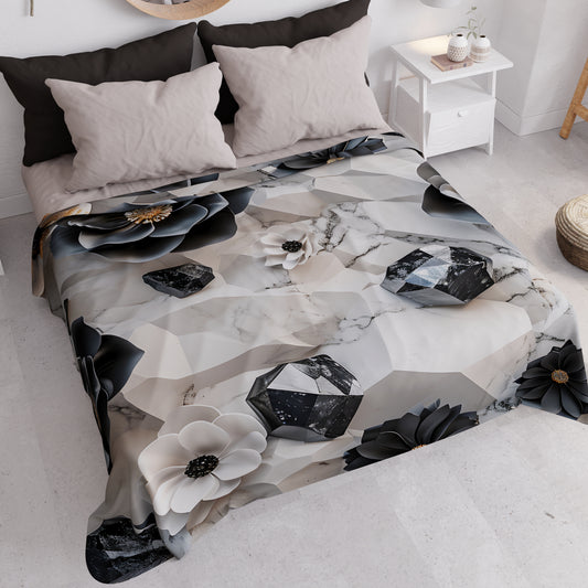 Copriletto Estivo, Coperta Leggera, Lenzuola Copriletto Floreale 06-7