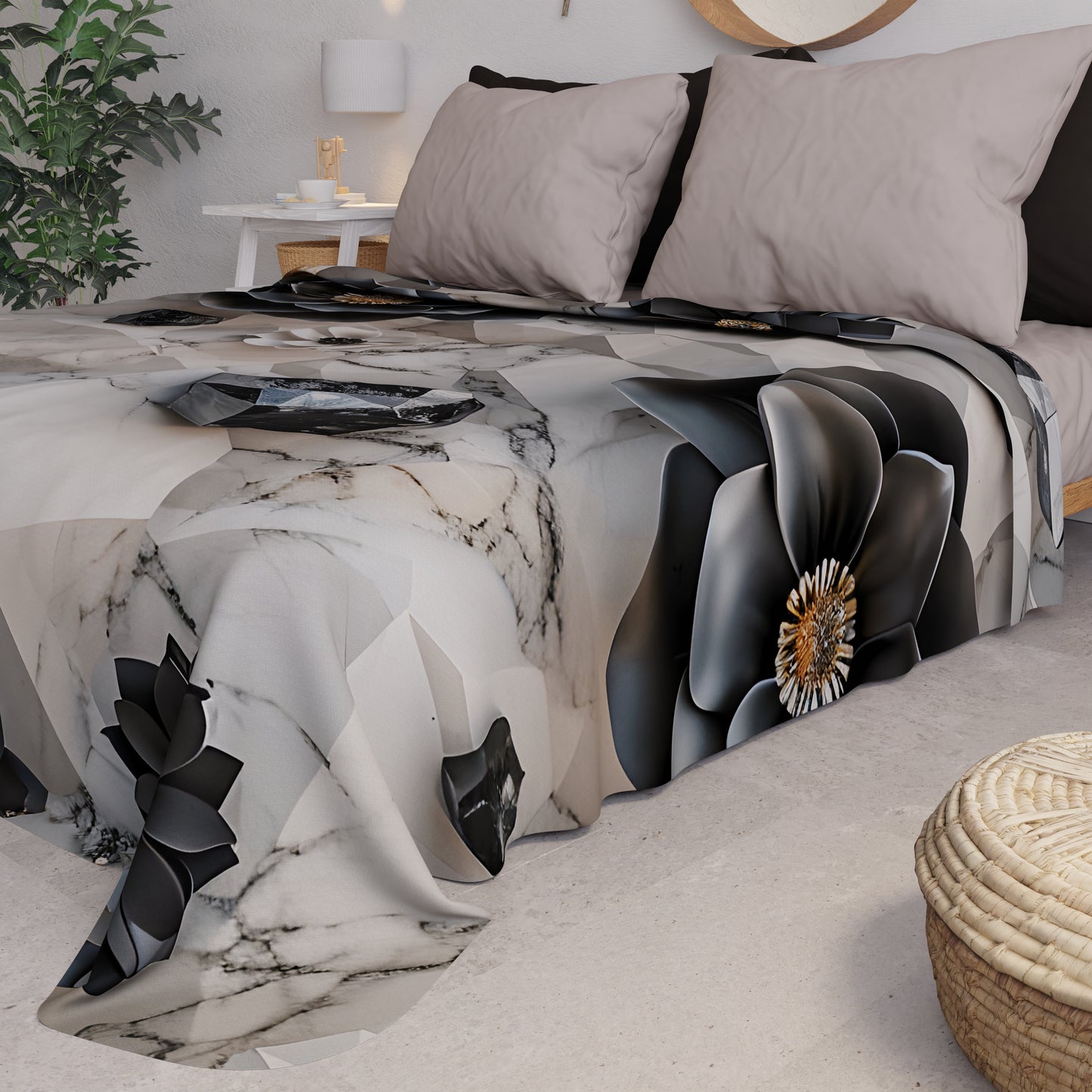 Copriletto Estivo, Coperta Leggera, Lenzuola Copriletto Floreale 06-7