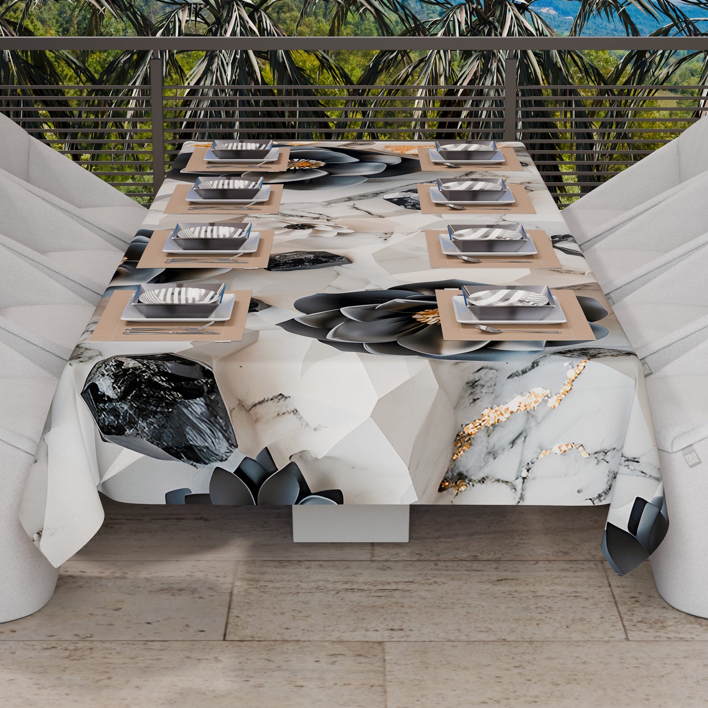 Telo Arredo Copridivano, Copriletto, Copritavolo e Copritutto in Microfibra | Fantasia Floreale 06-7