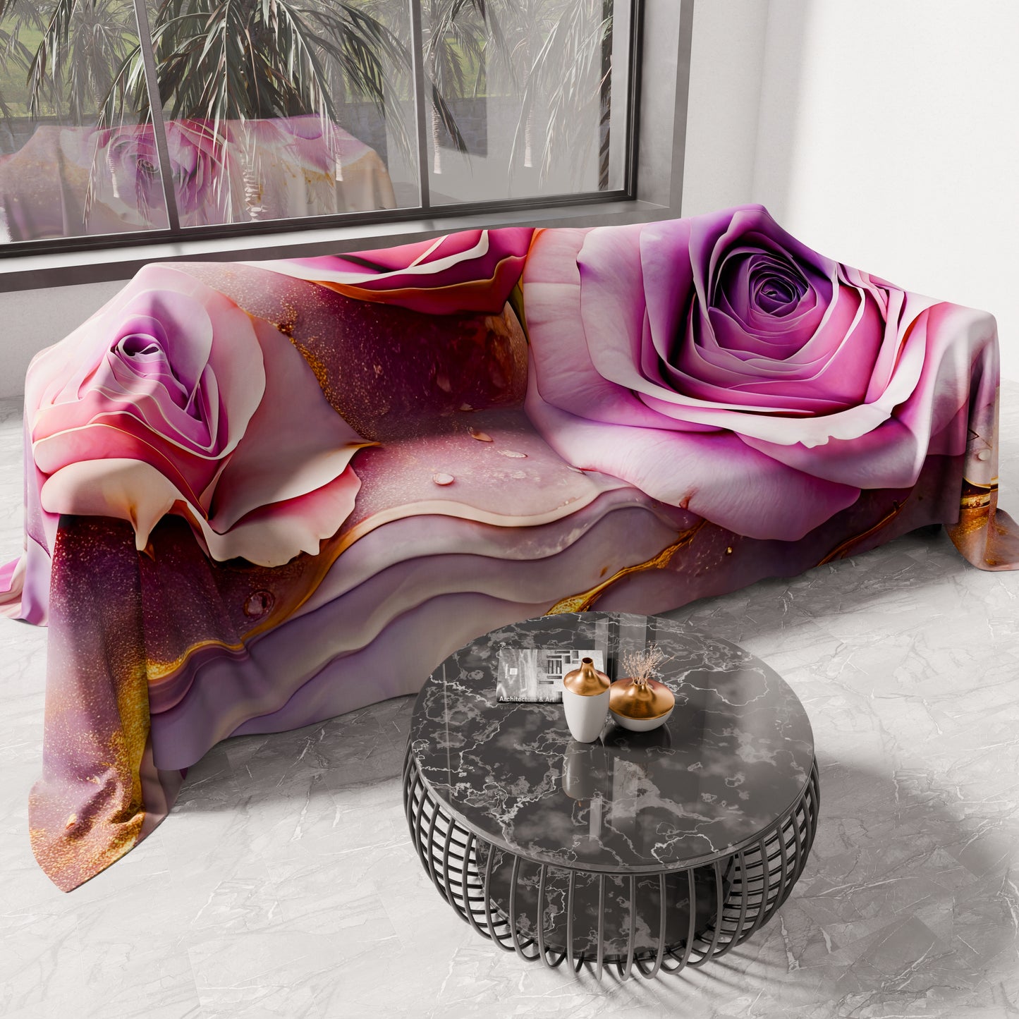 Copriletto Estivo, Coperta Leggera, Lenzuola Copriletto Floreale 06-8