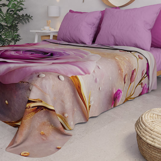 Copriletto Estivo, Coperta Leggera, Lenzuola Copriletto Floreale 06-8