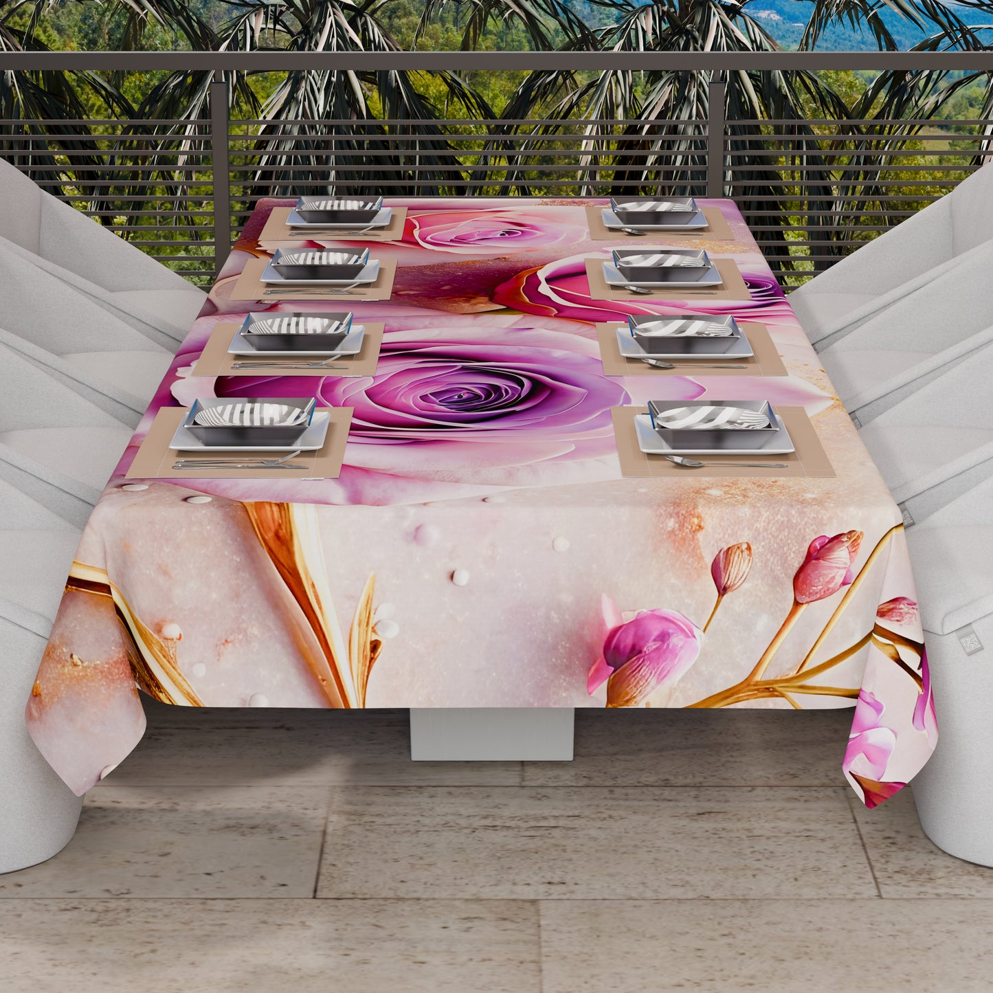 Telo Arredo Copridivano, Copriletto, Copritavolo e Copritutto in Microfibra | Fantasia Floreale 06-8