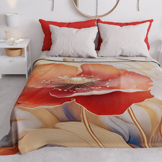 Copriletto Estivo, Coperta Leggera, Lenzuola Copriletto Floreale 06-9