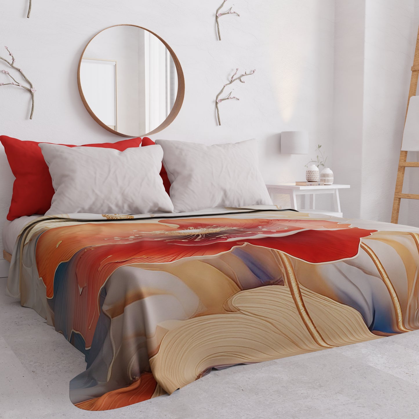 Copriletto Estivo, Coperta Leggera, Lenzuola Copriletto Floreale 06-9